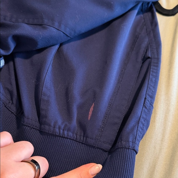 Women’s Medcouture  Dark Navy Drawstring Joggers with Buttoned Utility Pocket - Picture 6 of 6